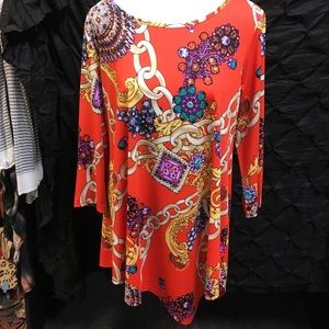 NWT Clara Sun Woo orange tunic L, XL